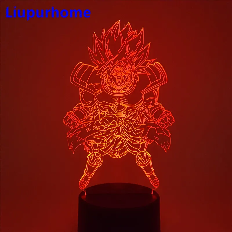 Detective Conan 3D ночной свет изменение цвета светодиодный ночник настольная лампа Декор стол Lampara Конан аниме игрушки для детей
