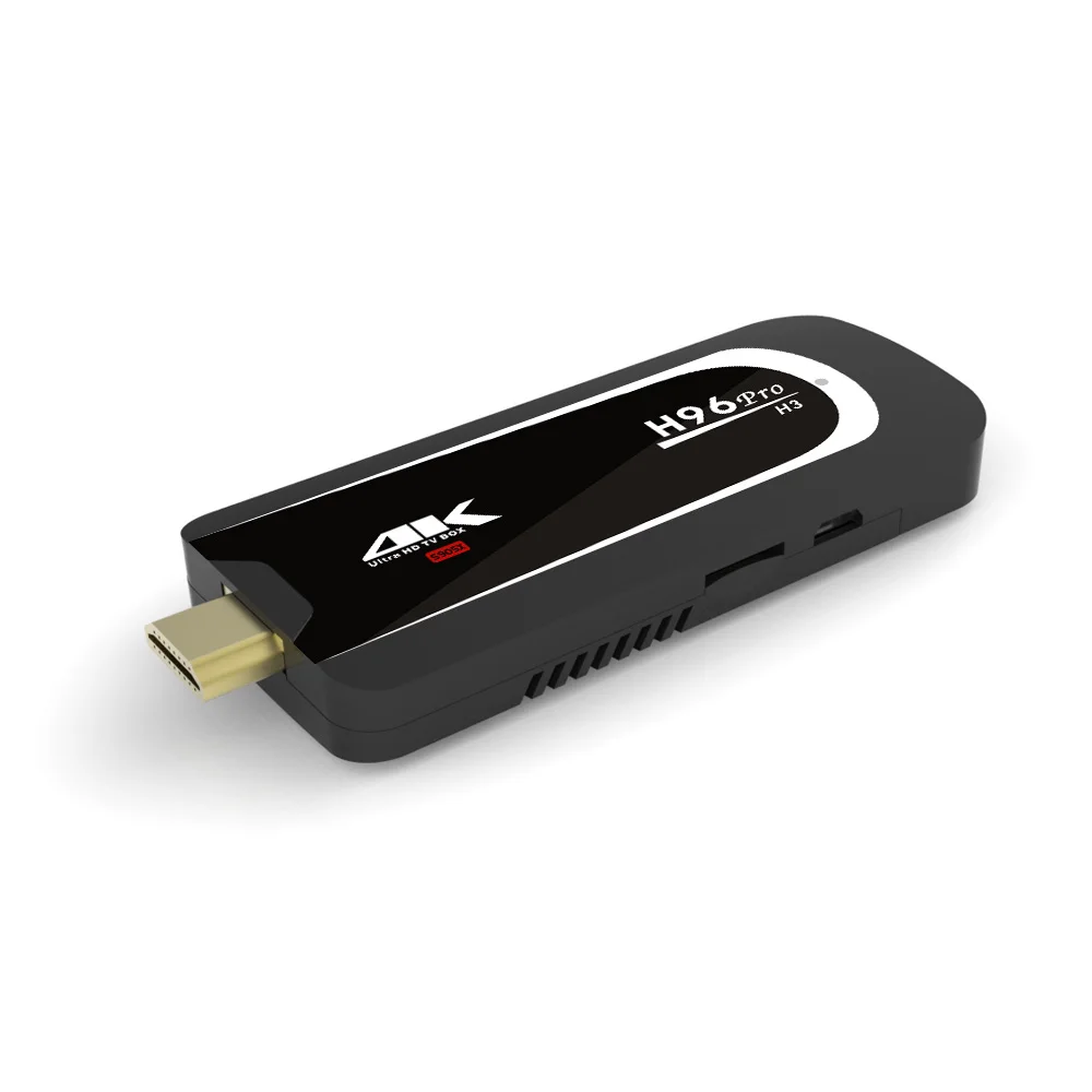 H96 PRO H3 Android 4K ТВ ключ S905X четырехъядерный приставка H.265 7 1 VP9 HDR медиаплеер с T2 C