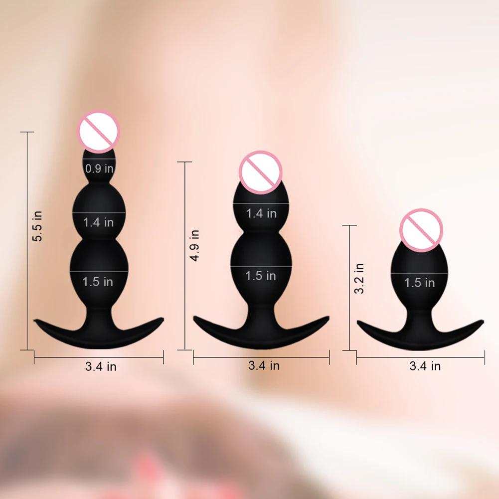 Silicone Butt Plug Anal Set for Sex Toy Kit Beads Vaginal Ass massage Erotic adult sexy games toys |