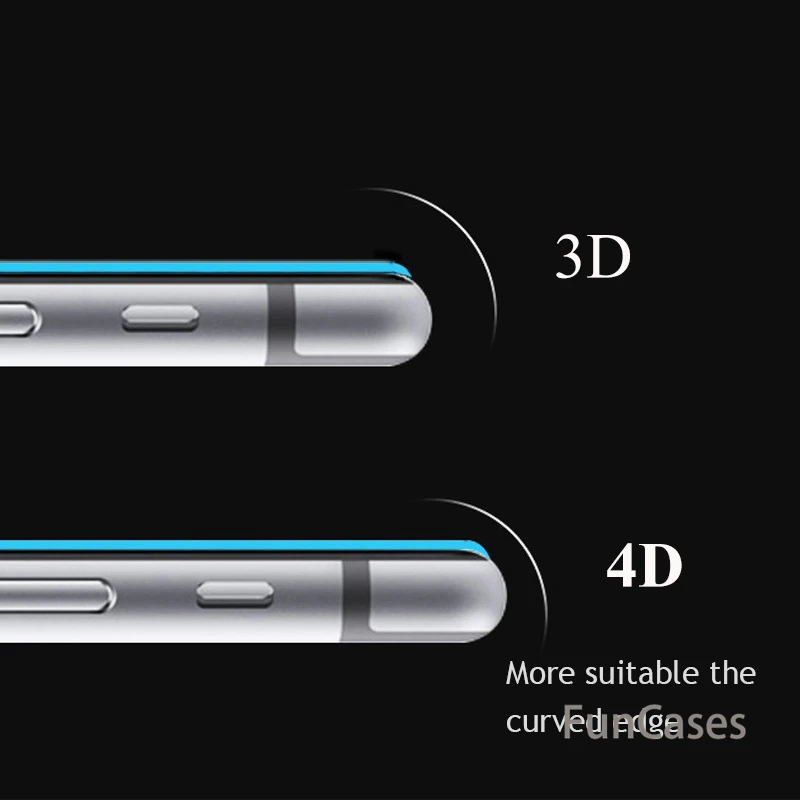 4D 9H закругленные края полное покрытие закаленное стекло для iPhone 7 6 S Plus Премиум