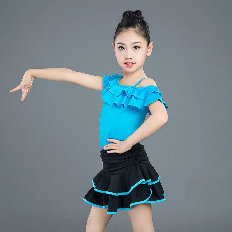 

New Kids Latin Dance Dress Salsa Costume Ballroom Tango Dresses Latin Dance Clothes Girls Latin Dance Competition DressesDQS1717