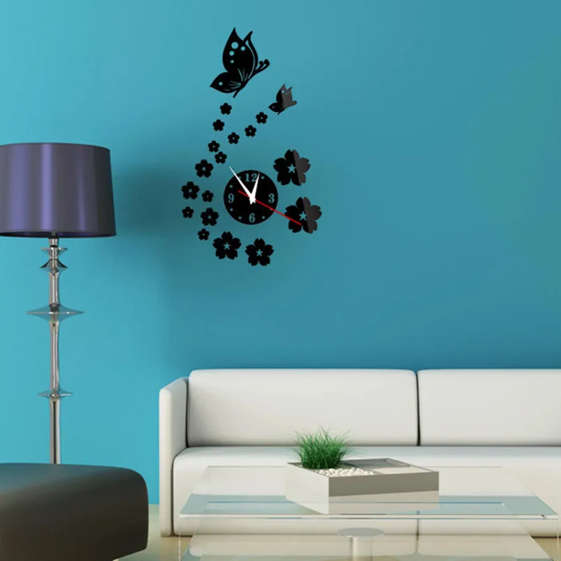 Новый DIY зеркальный настенный стикер бабочка на стену наклейки для детских