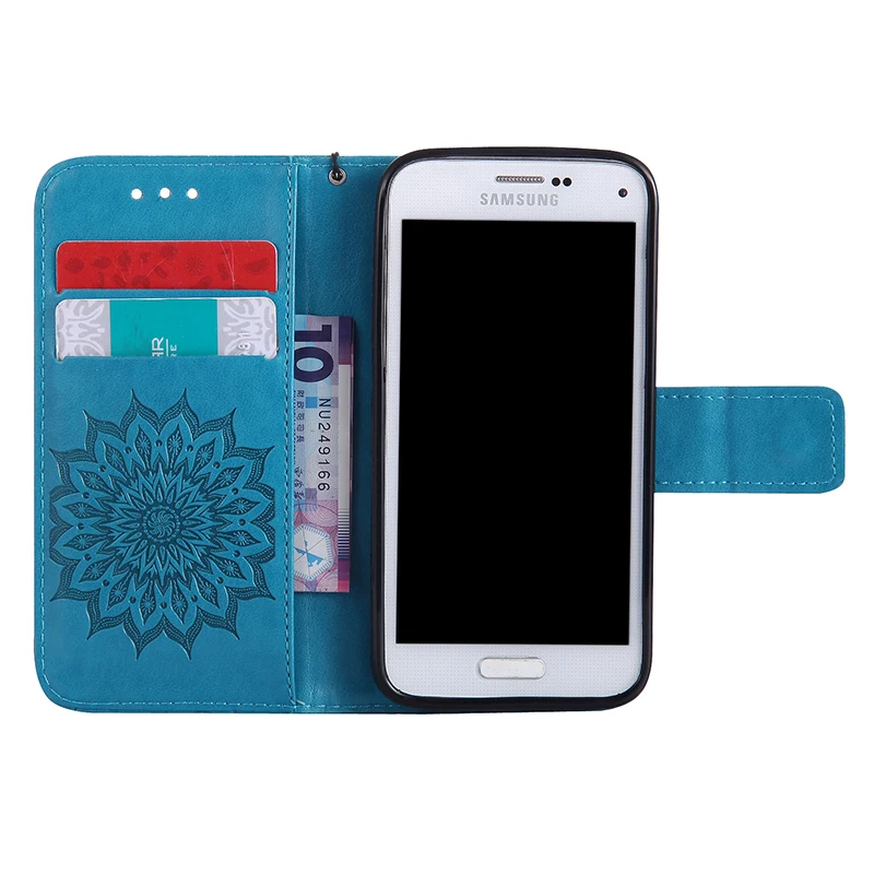 Coque Стенд Wallet Обложка для Samsung Galaxy S5 Mini s5mini g800 Флип кожаный чехол телефона