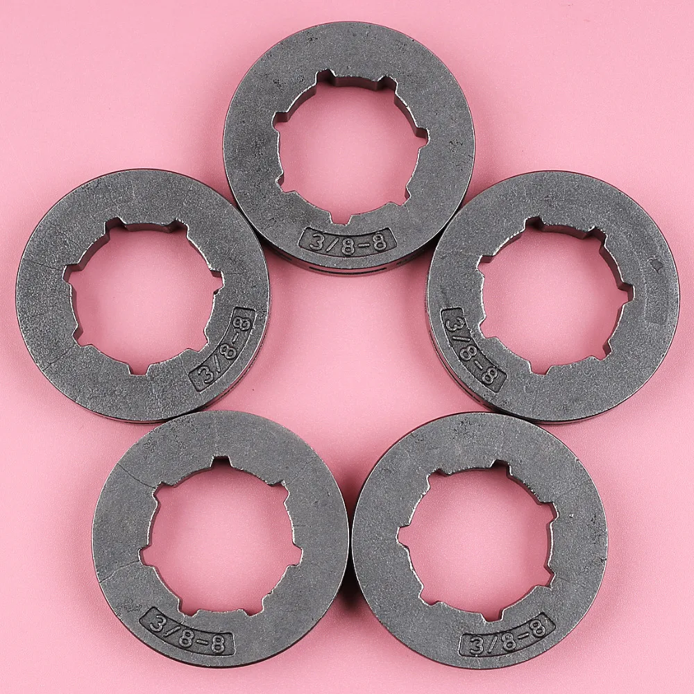 

5pcs/lot 3/8 Pitch 8 Teeth ID 22mm Standard Spline Sprocket Rim For Stihl 30 31 32 38 40 41 44 MS361 MS440 MS460 MS660 Chainsaw