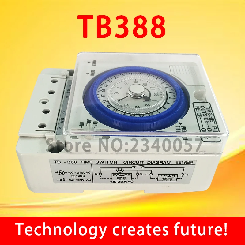 24-часовой таймер TB388 времени Номинальное напряжение: 100-240 В |