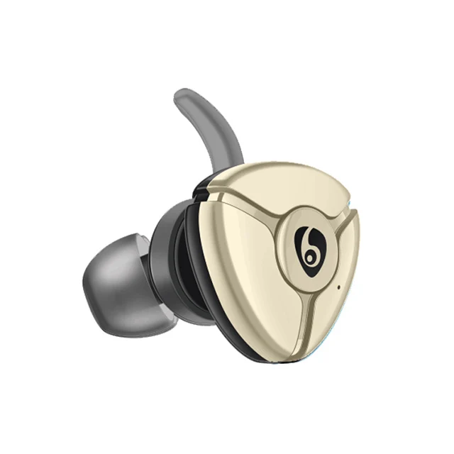 Gold Беспроводные наушники с громкой связью, Bluetooth, деловые, одиночные, мини, невидимые, с шумоподавлением, Bluetooth, стерео наушники, гарнитура, водонепроницаемые - Цвет: Gold
