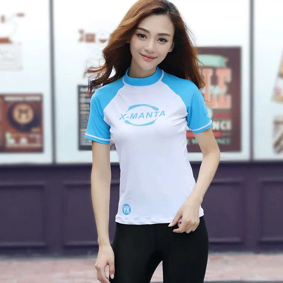 2017 летние с короткими рукавами высоким горлом для серфинга костюмы дайвинга