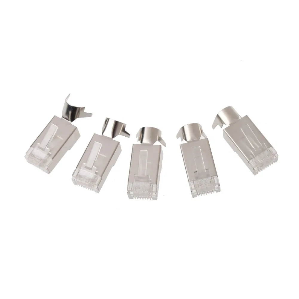 Новый 5 шт. RJ45 8P8C CAT7 сетевой кабель Модульные вилки экранированная версия AWG23 0 57 мм