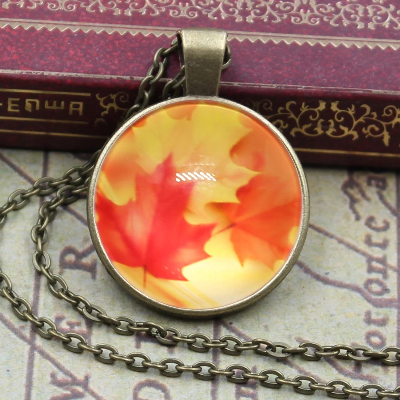 Новый бренд ювелирных изделий Канада Кленовый лист очаровательное стекло