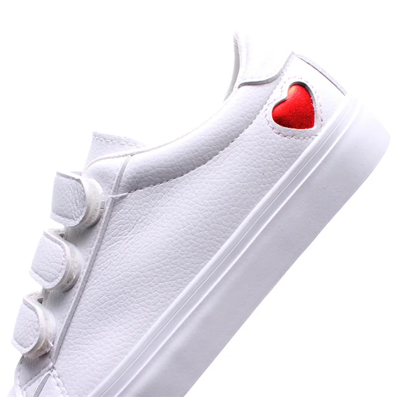 Женская Вулканизированная обувь кеды ярких цветов на липучке белые кроссовки