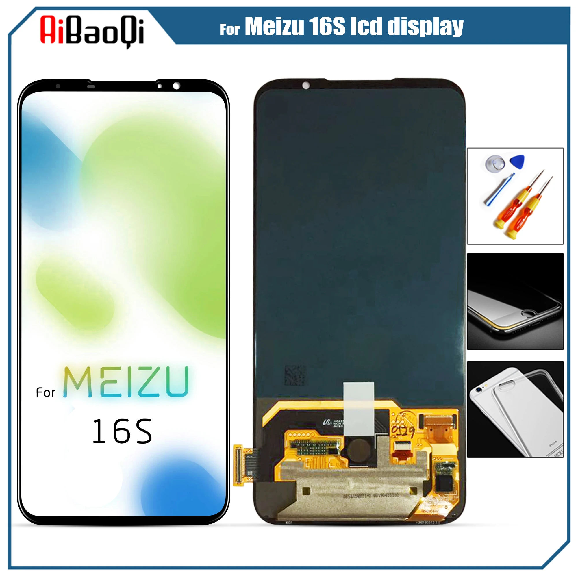 Для 6," Meizu 16 S 16 S ЖК-экран+ Сенсорная панель дигитайзер для Meizu 16 S AMOLED ЖК-дисплей