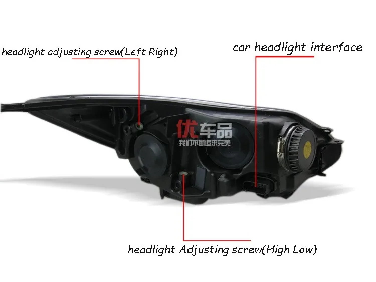 doxa Car Styling for Ford focus ST Headlights 2012- focus ST LED Headlight DRL Lens Double Beam H7 HID Xenon bi xenon lens