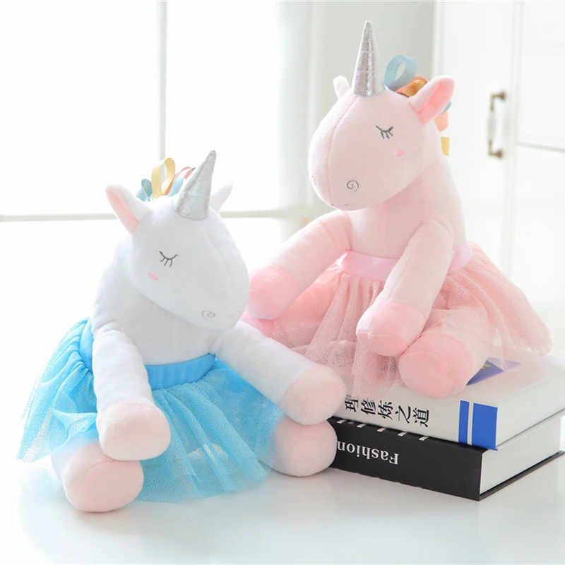 30cm 1pc Kawaii Ballet Unicorn Stuffed Plush Doll Baby Lovely Unicorn Animal Soft Cotton Plush Toys Kids Cute High Quality Gifts