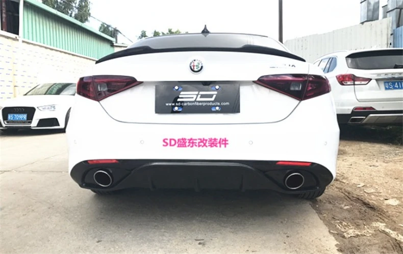 Для Alfa Romeo Giulia. углерода Волокно задний спойлер Высокое качество бампер автомобиля диффузор Авто Интимные аксессуары