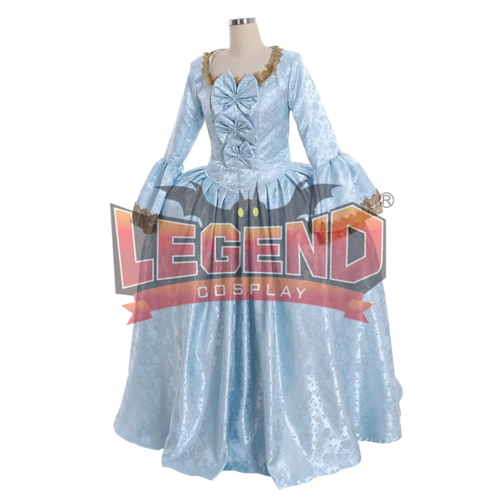Платье Marie Antoinette Rococo голубое платье с рюшами на спине 18 го века robe a la francaise|Костюмы