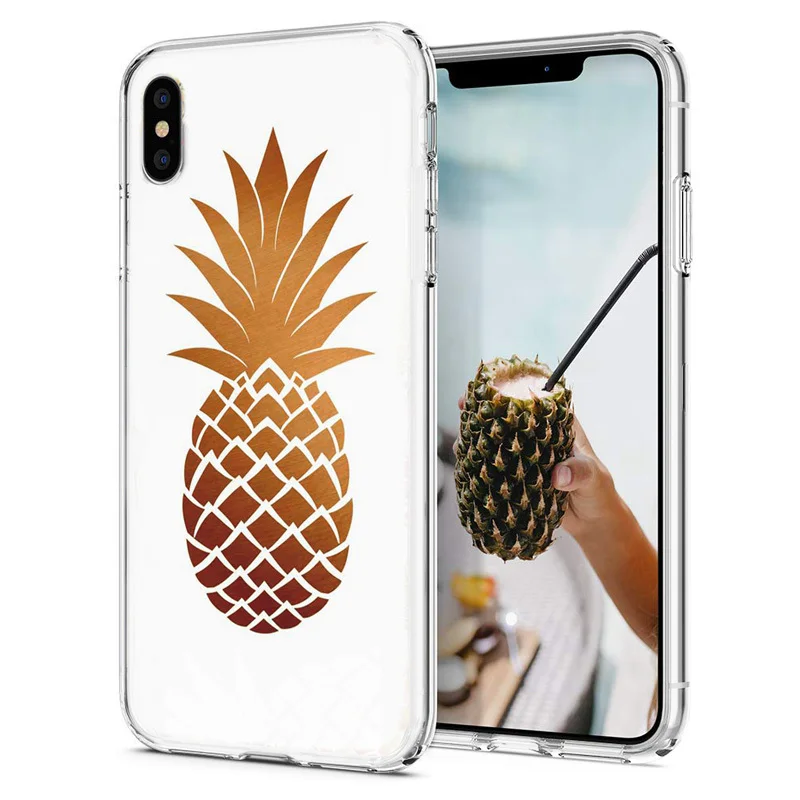 Soft Phone Case For iPhone X XS XR Covers TPU Colorful Flower Flora Pig Painted Fundas 7 8 plus Max M007 |