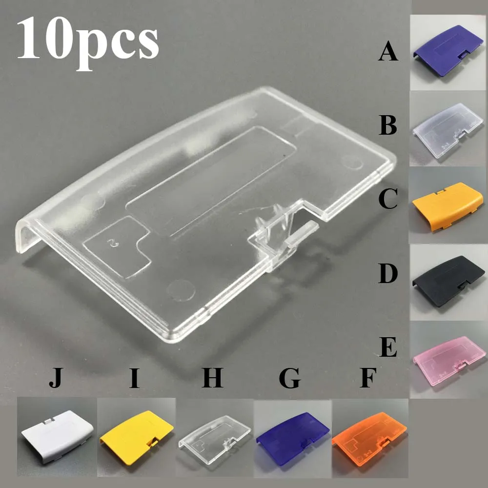 1X 10 color available choose For Nintendo GameBoy Advance GBA Battery Cover Lid Door New Clear Purple Clear Orange Black white