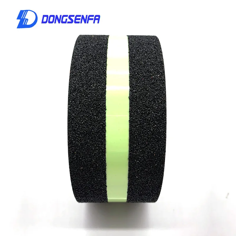 Черная противоскользящая клейкая лента DONGSENFA сигнальная с зеленой