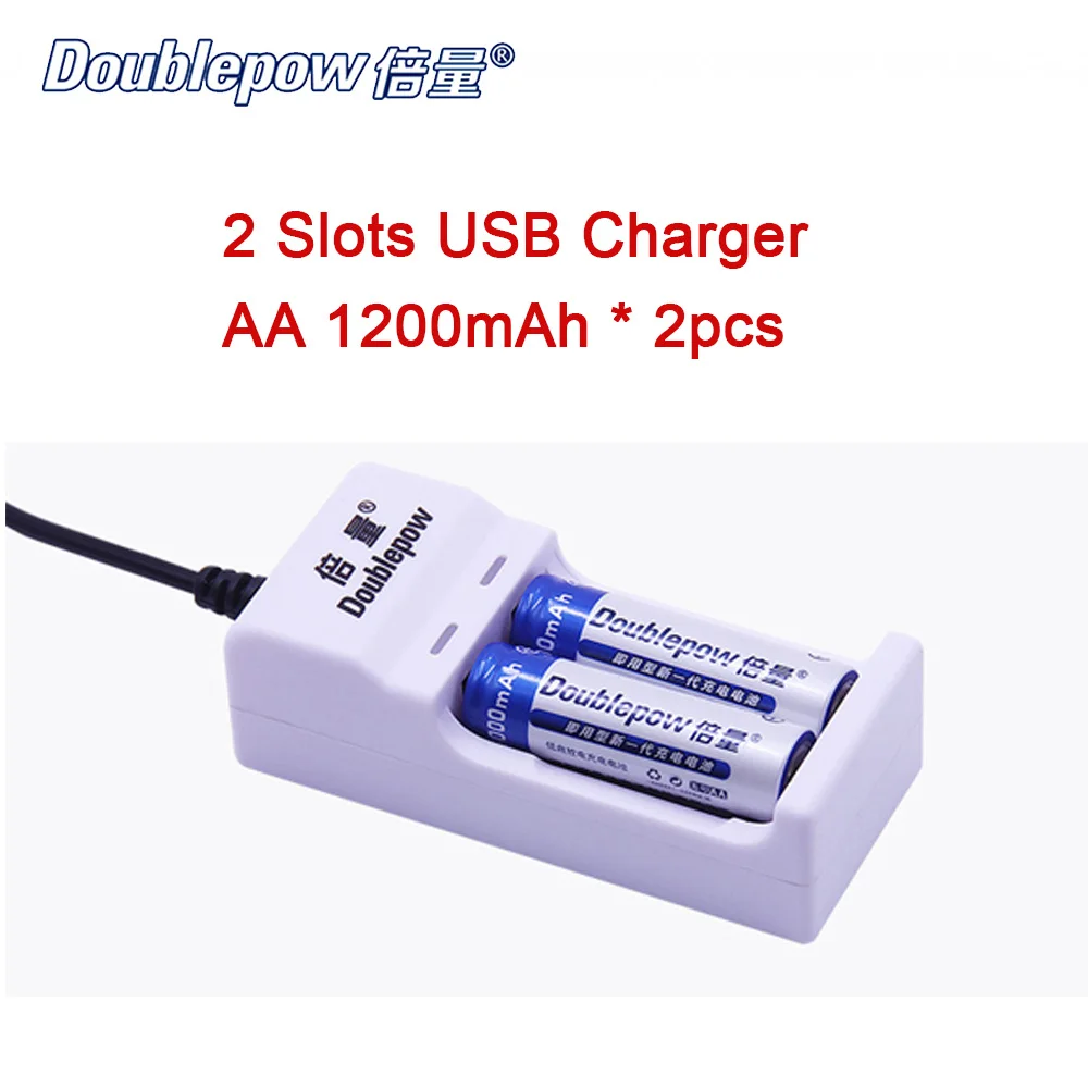 Package 4 AA Ni-MH аккумуляторы+ 4 слота USB зарядное устройство для AA/AAA батареи; 800mAh 1200mAh 2A 5# батарея+ портативный батарейный блок - Цвет: Package 4