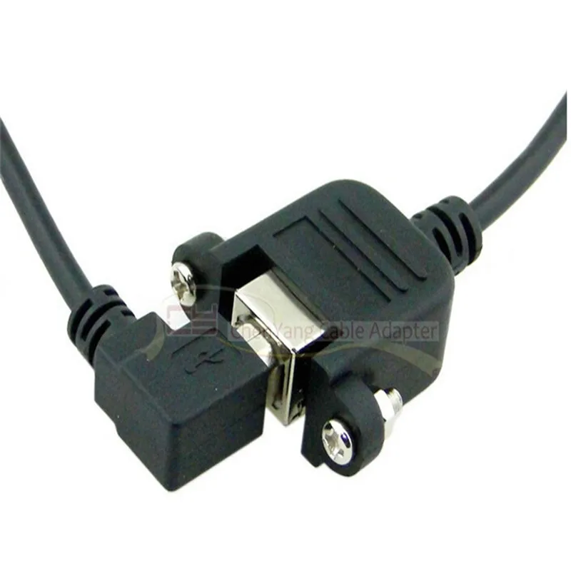 Удлинительный Кабель USB 2 0 Type B Male Female кабель для передачи данных с углом 90