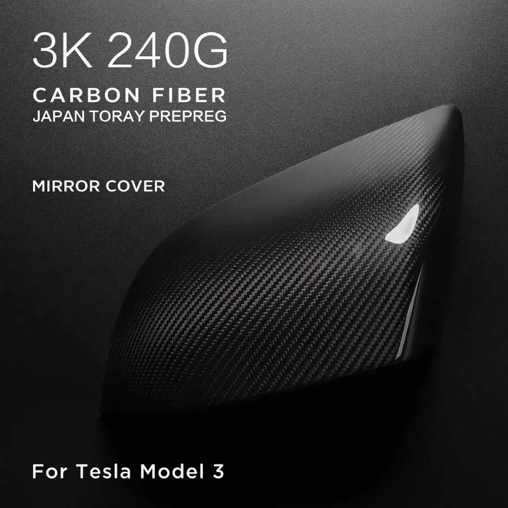 LUCKEASY автомобильные зеркальные чехлы из углеродного волокна для- Tesla модель 3 боковые зеркальные крышки 3K 240g углеродное волокно x2