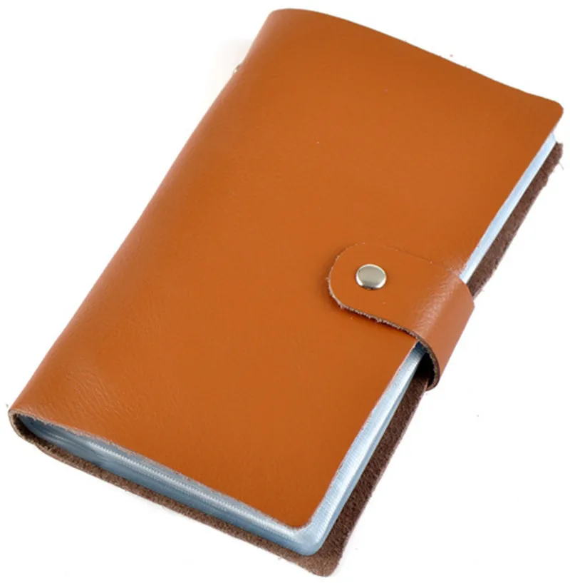 Yellowish Кожа Кредитная Карта Держатель Большой Емкости Натуральной Кожи Id Card Case 90 Карты Визитницы Держатель - Цвет: Yellowish
