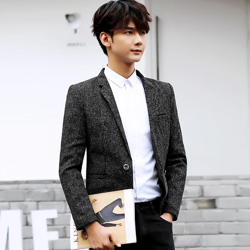 

Fashion Business Men Suit Jacket Size 3XL Slim Design Men Dress Suit Comfortable and Elegant Men Casual Blazer