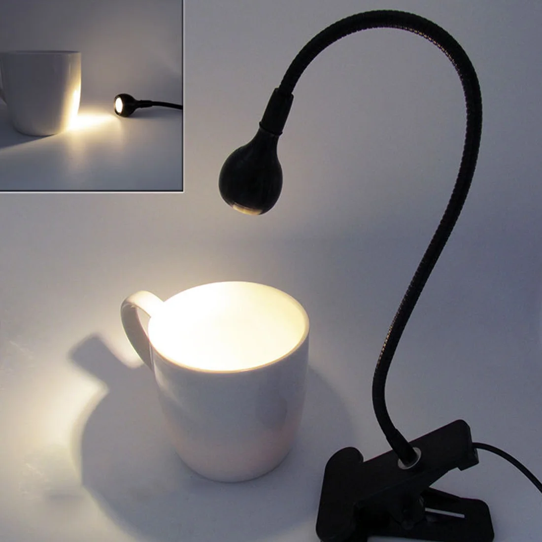 

Hot USB Fan Flexible LED Light Desk Lamp With Clip for Laptop PC Computer Black Gadgets Low Power Consumption