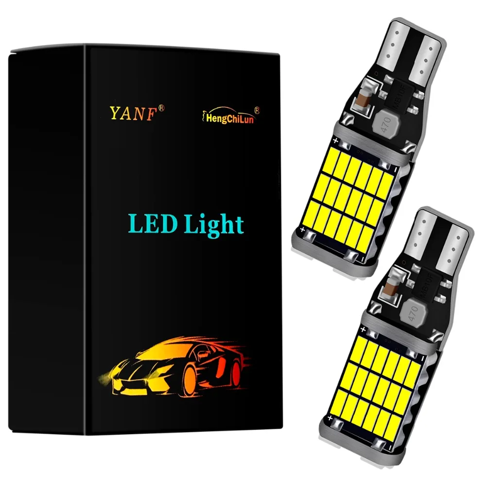 2 шт 12V-24V Canbus 921 912 T10 T15 45 светодиодный 4014 SMD 45SMD без полярности T16 лампы светильник