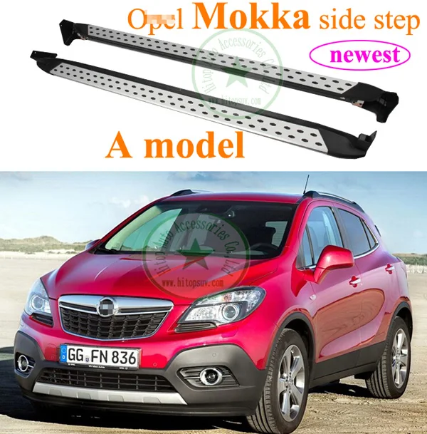 Горячая ходовая доска nerf бар педаль боковой шаг для Opel Mokka, ISO9001 Настоящее производство, алюминиевый сплав+ ABS, цена по акции - Название цвета: A model side step