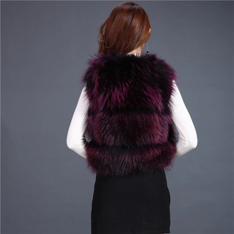 2017 Новый мех енота женский короткий енотовый на плече | Женская одежда