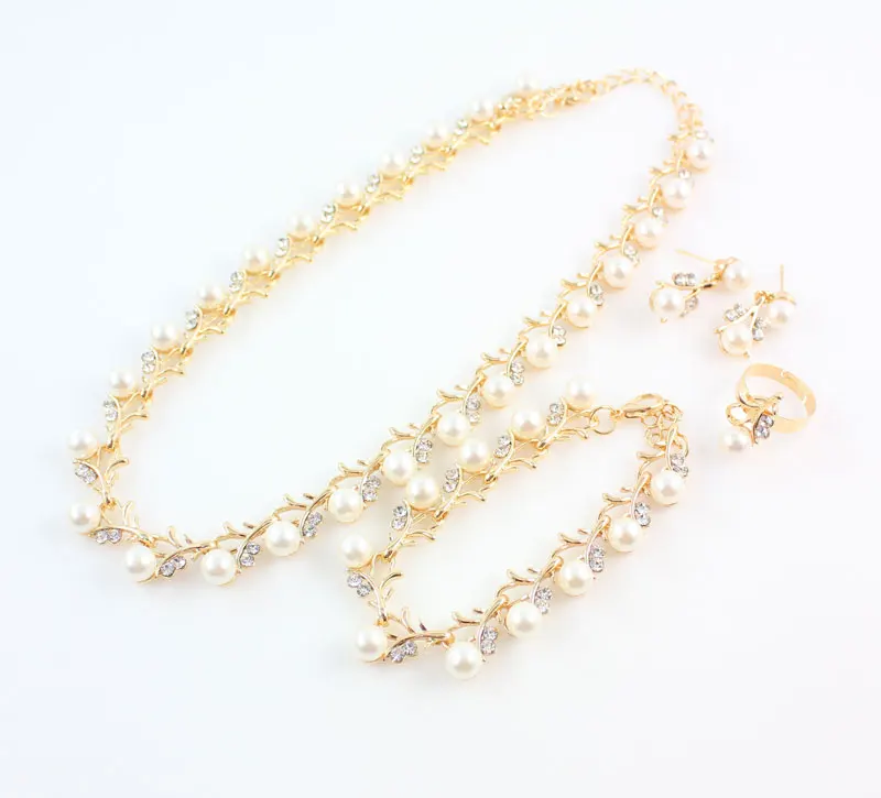 Женские свадебные аксессуары хрустальное ожерелье серьги посеребренные