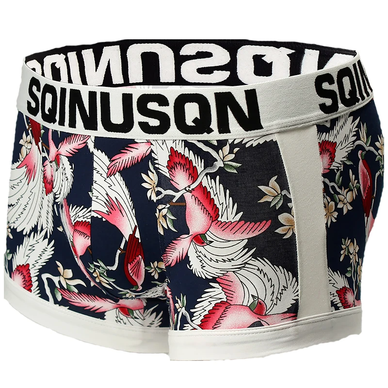 New Fashion Men's Boxer Personality Cotton Underwear Tide Corner Shorts Sexy Hombre | Мужская одежда