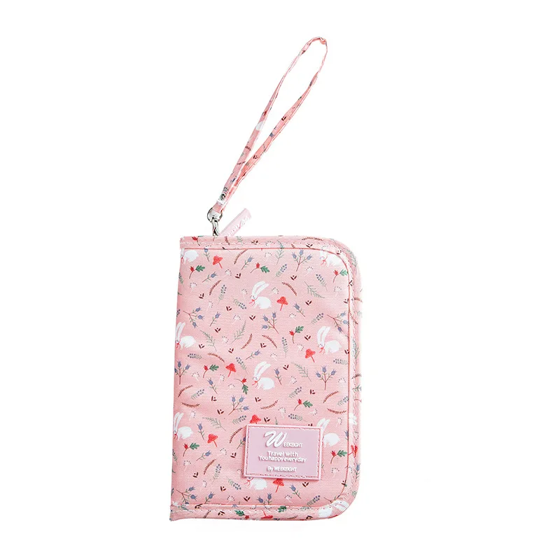 Pink Модные оксфорды для женщин, сумки для путешествий, многофункциональные сумки для паспорта, портативные мужские кошельки, кошельки для монет, органайзер для кредитных карт, кошелек - Цвет: Pink