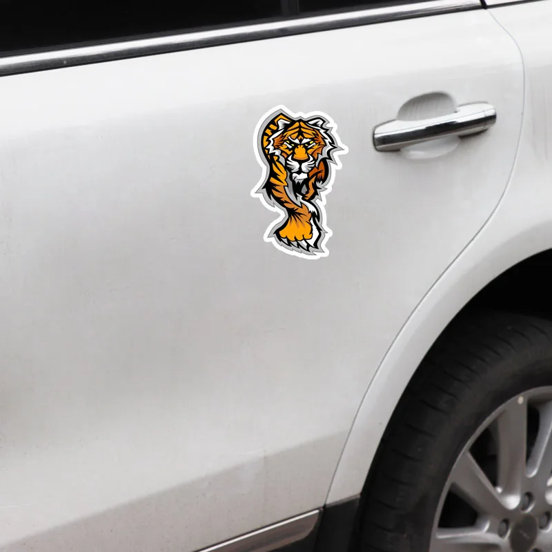 

YJZT 10.2CM*16.5CM Originality Tiger Graphical Car Styling Car Sticker Decal PVC 5-0527
