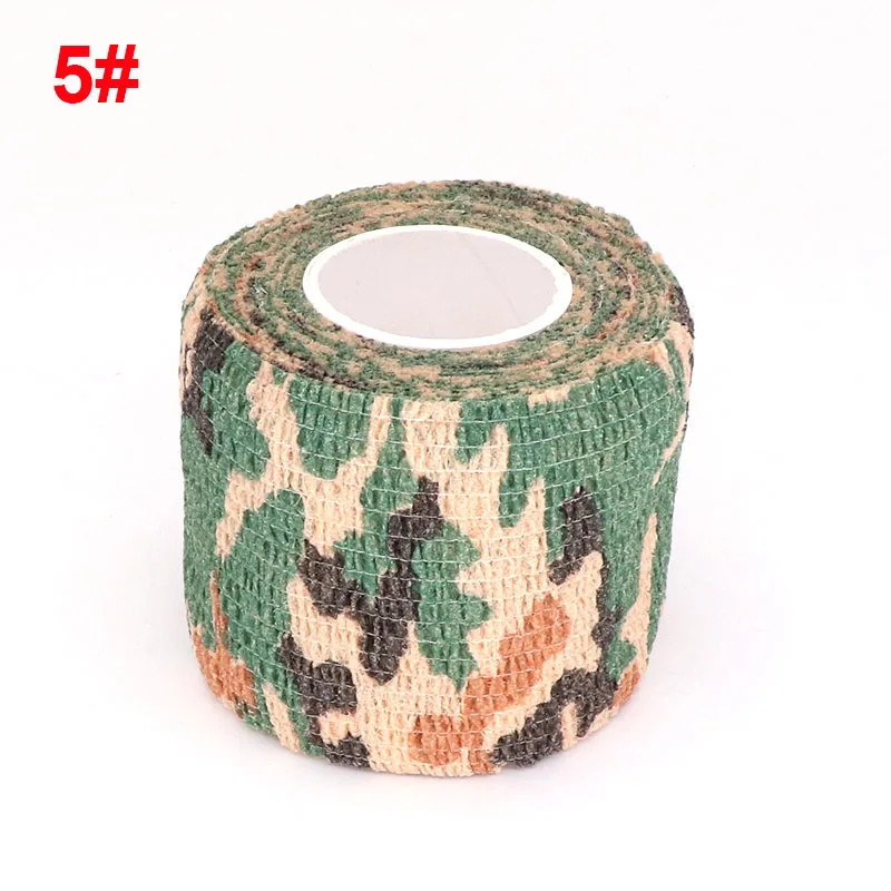 5 big camouflage 4,5 М камуфляж эластичный Обёрточная бумага ленты охота Маскировка Elastoplast самоклеющиеся спортивные протектор колена палец лодыжки спортивная повязка - Цвет: 5 big camouflage