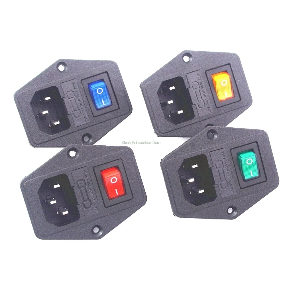 Лидер продаж 10 А 250 В входной модульный штепсель с переключателем