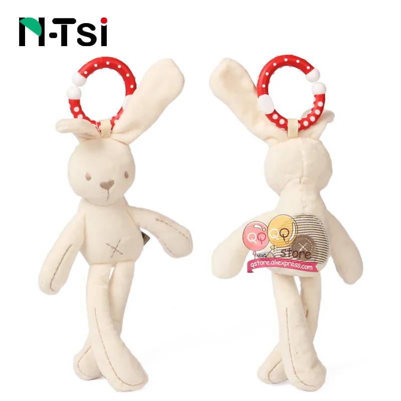 Bunny N-Tsi супер мягкий Банни Медведь висячий колокольчик ручная Детская плюшевая погремушка набивная прогулочная коляска игрушки для детей подарок для детей - Цвет: Bunny