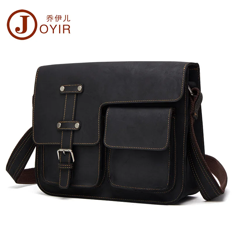 Сумка мессенджер мужская кожаная в стиле ретро 30 х25 см|leather bag|bag fbag fashion |