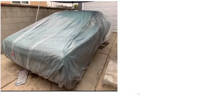 Disposable Car Cover Plastic with Elastic Band Clear Waterproof SUV 24-Feet by 16-Feet | Автомобили и мотоциклы