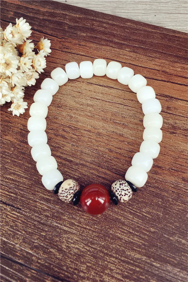 Буддийские бусины браслеты из натурального камня с семенами Bodhi подвесками