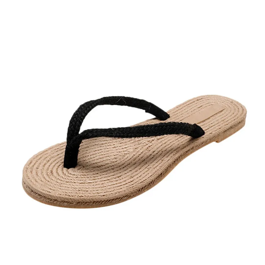 Summer Shoes Women Trendy National Style Slippers Weave Roman Style Outdoor Beach Flip Flops Slippers For Women 28#4