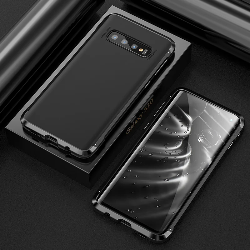 Противоударный металлический чехол-бампер для samsung Galaxy S10 Plus S9 чехол жесткий защитный пластиковый чехол для задней панели для samsung S10Plus S9Plus Coque