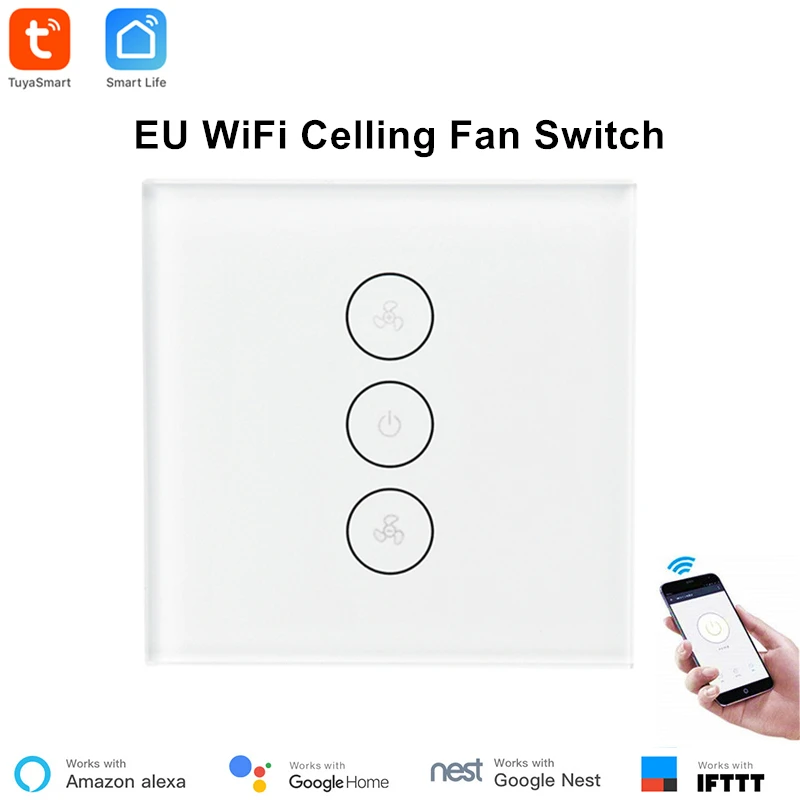 Умный Потолочный Переключатель Tuya EU Wi Fi с приложением дистанционным управлением