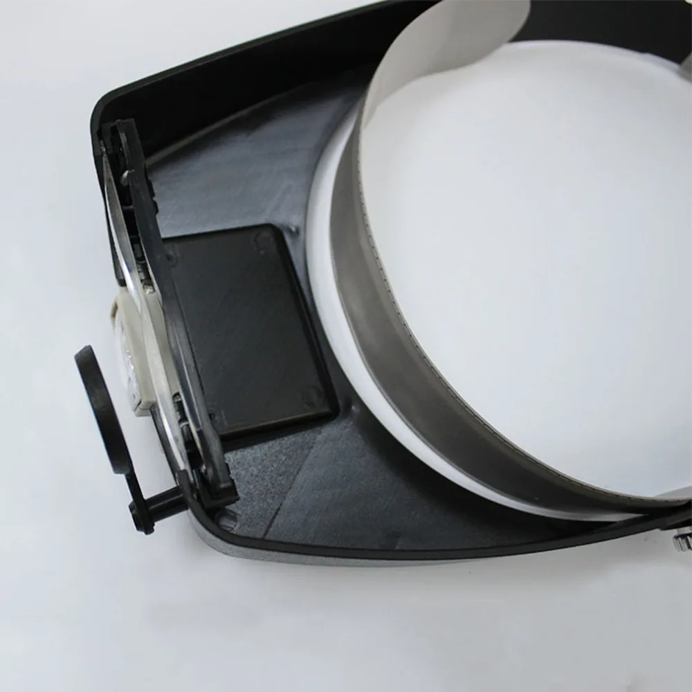 

LED Lamp Light Headband Jewelry Magnifying Glass Head Loupe Reading Magnifier Headband LED Light Magnifying Glass Lens Visor