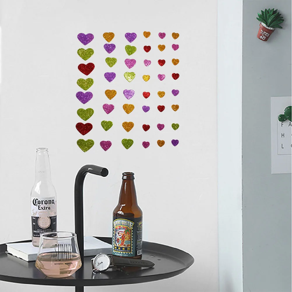200 шт. блестящие наклейки в виде сердца стикеры из пенопласта домашний орнамент