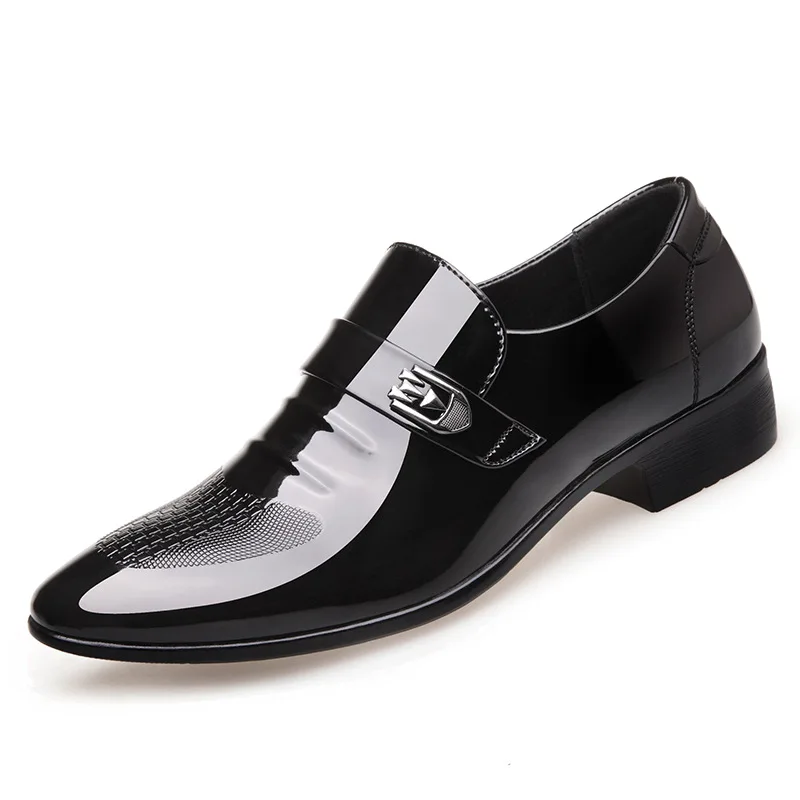mens casual business wedding shoe summer breathable patent leather shoes slip on oxford loafers zapatillas hombre chaussure male | Обувь
