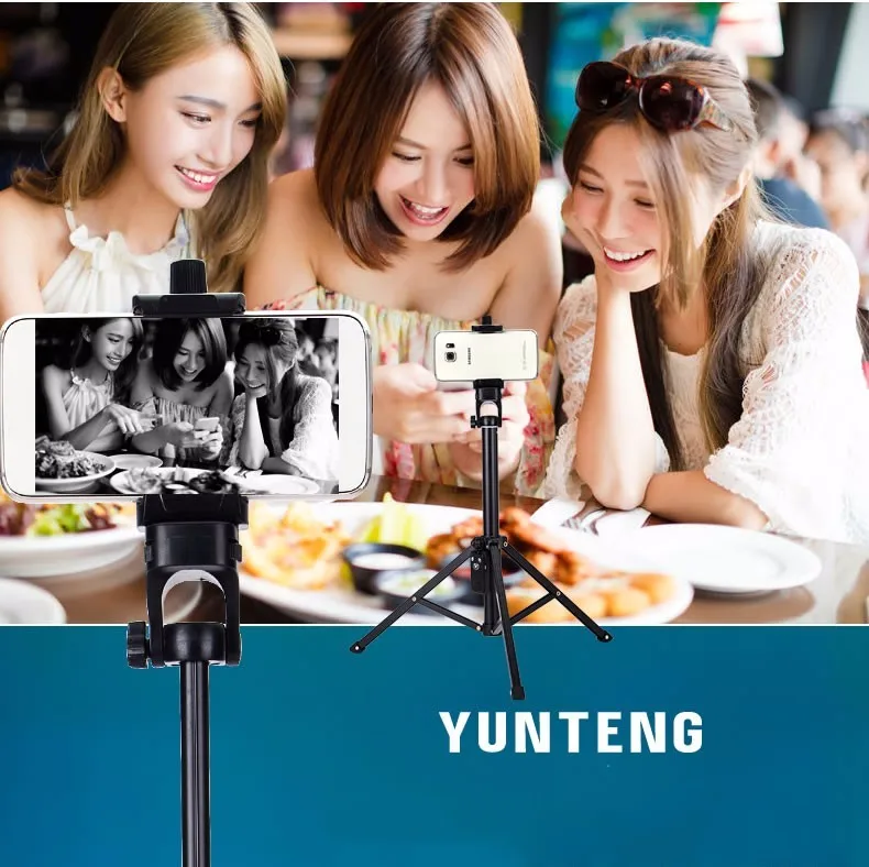 3 в 1 Yunteng 1688 Bluetooth пульт дистанционного спуска затвора портативная ручка селфи палка мини Настольный Штатив для IOS Android Iphone samsung