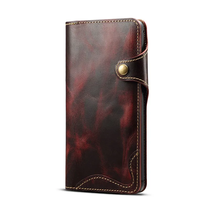 Wine Red with Strap Коровья кожа натуральная кожа флип-Чехлы для huawei mate 20 чехол для делового телефона для huawei mate 20 Pro Чехлы для телефона Coque - Цвет: Wine Red with Strap