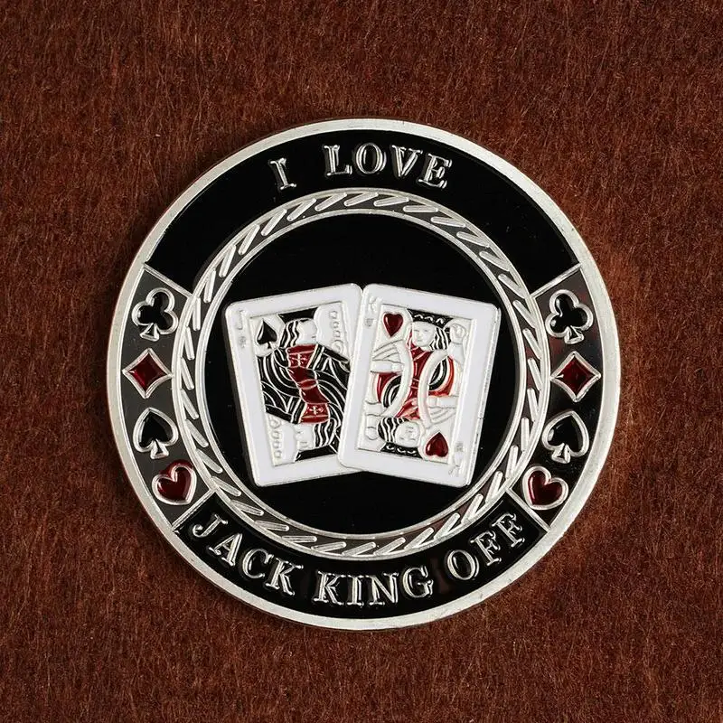 Фишки для казино покерная памятная монета в подарок коллекция I Love You J & K Jack King